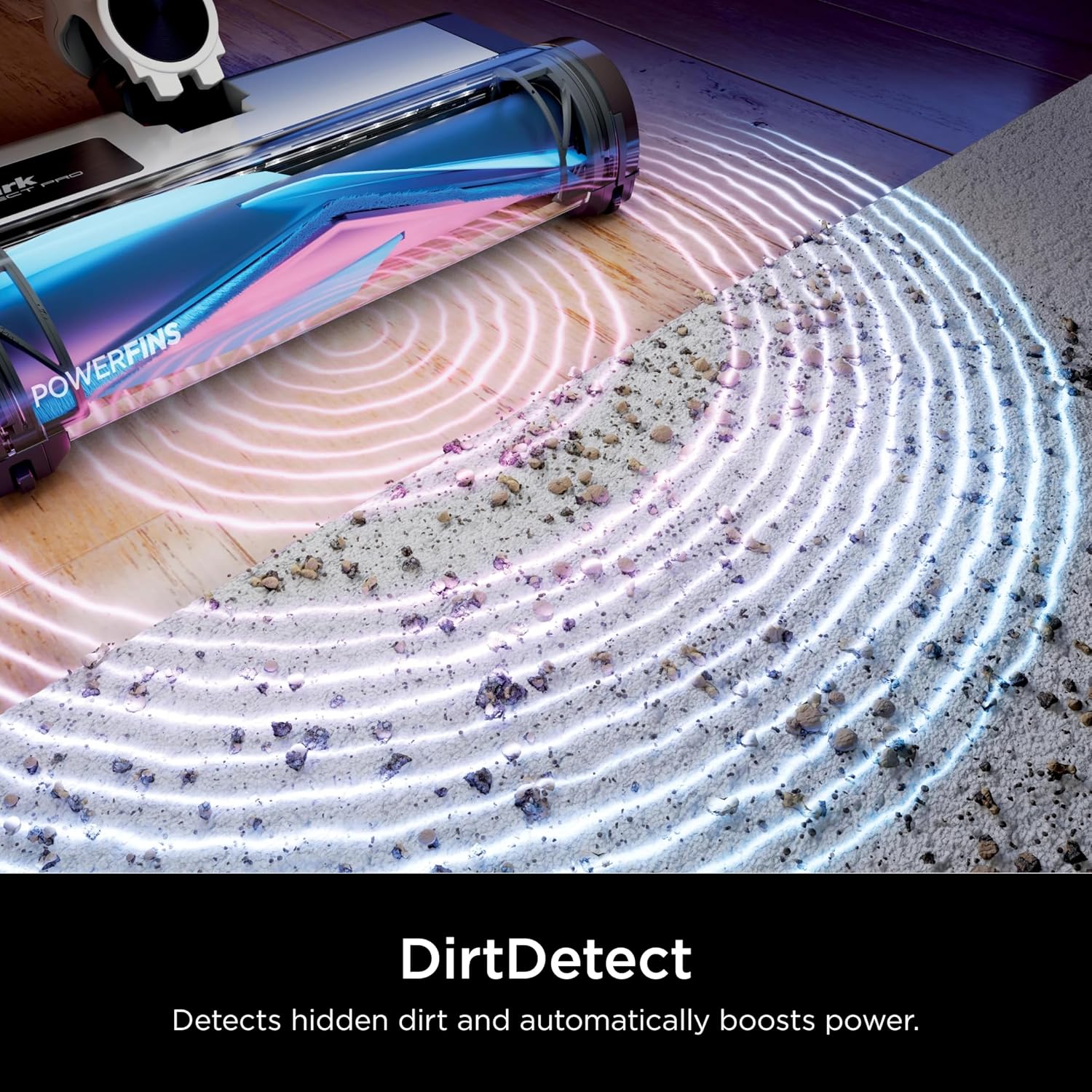 Shark R-IW1120 Detect Pro Cordless Stick Vacuum with PowerFins Brushroll, Stick/Handheld (2-in-1), Ash Purple/Grey - Certified Refurbished