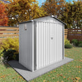 Organize and Secure with 6x3.6 FT Metal Shed, Waterproof Outdoor Storage with Lockable Door & Clear Window for Garden Tools, Patio Furniture, Bicycles, White