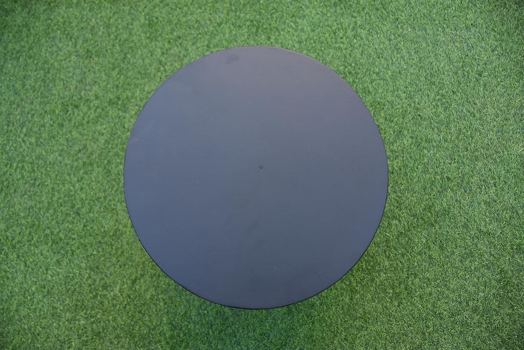 AMS Fireplace | Elementi 20lb Propane Tank Cover (Cylinder Smooth - Black) | GFRC, Black Color, Round Shape, Size - 15.7 x 15.7 x 20 inches | Suited for Propane Tank Fire Pit