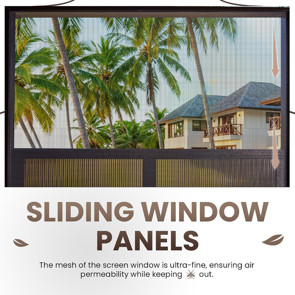 EROMMY 12' X 24' Hardtop Sunroom, Galvanized Steel Double Roof Gazebo Solarium with Detachable Windows & Lockable Doors, All-Weather Sun Room for Patio Deck Backyard