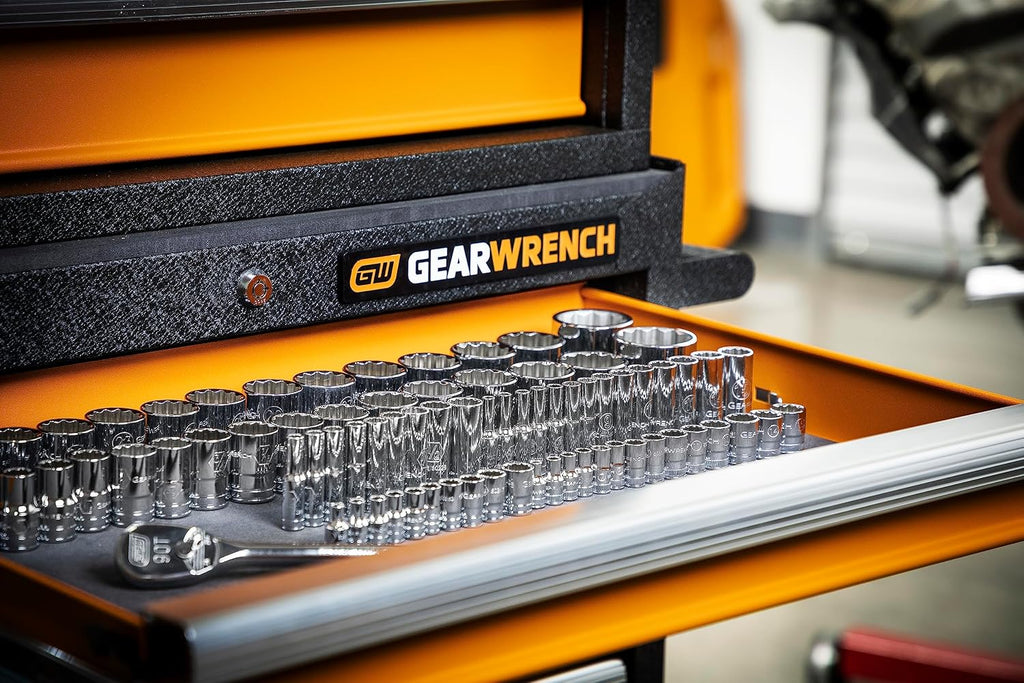 GEARWRENCH 176 Piece 1/4', 3/8' & 1/2' Drive 12 Point Standard and Deep SAE/Metric Master Socket Set - 89074