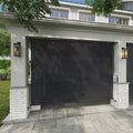 VICLLAX Outdoor Roller Shade Fabric for Porch Gazebo, Patio Cordless Blinds Roll Up Shade (9' W X 8' L), Graphite Black