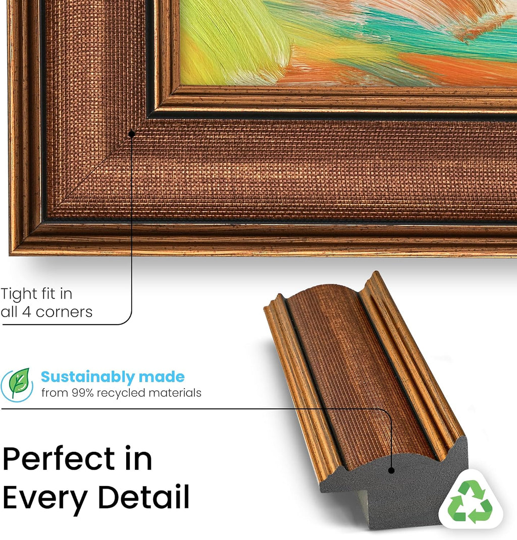 Industrial Copper 65' Slim Deco TV Frame - Compatible ONLY with Samsung The Frame TV and Pro TVs (Fits 2021-2026, LS03A, LS03B,LS03C,LS03D,LS03FA,LS03FW)