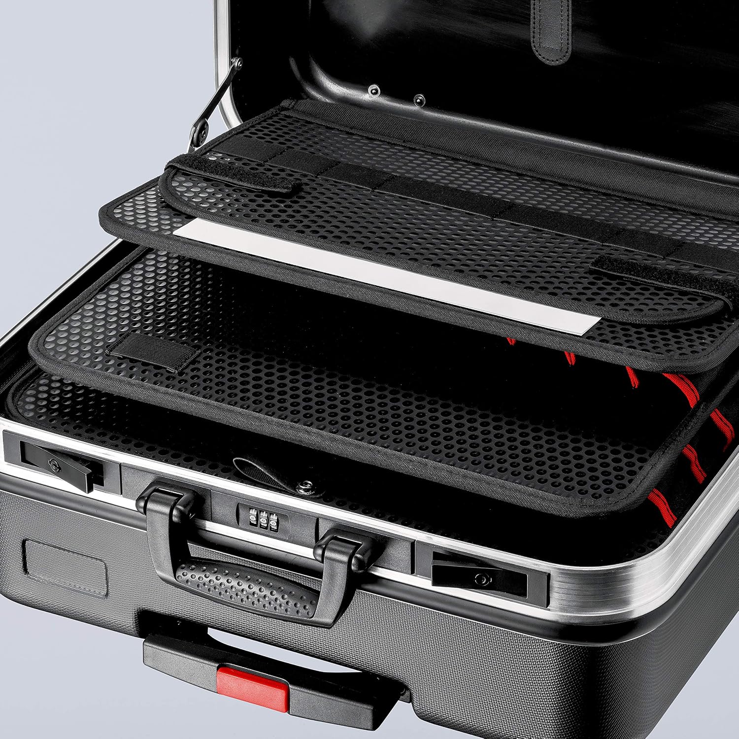 KNIPEX Tool Case 'Big Basic Move', Empty, on Wheels, Telescopic Handle, 54 Inserting Options, 33 L Volume, Tool Trolley, Rolling Toolbox, 00 21 06 LE