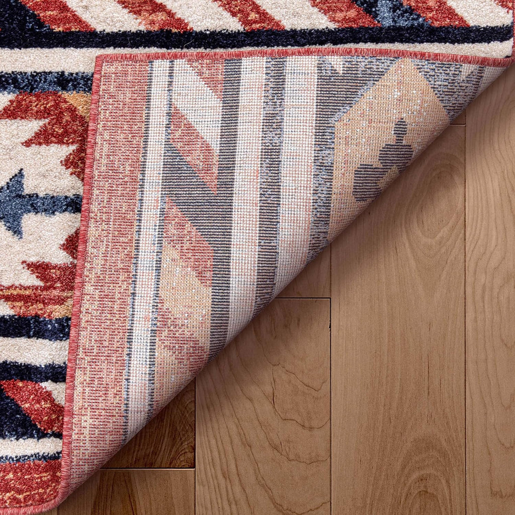 Well Woven Tulsa Lea Crimson Southwestern 6'7' X 9'3' Area Rug