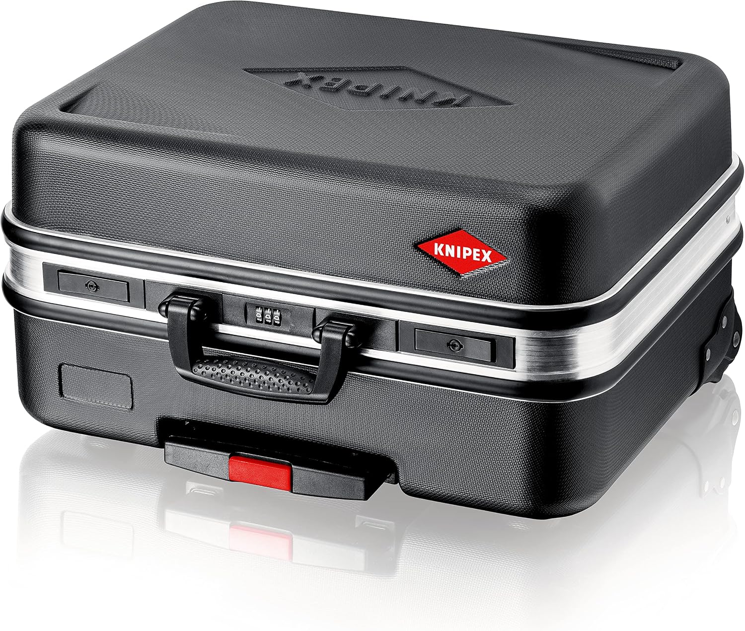 KNIPEX Tool Case 'Big Basic Move', Empty, on Wheels, Telescopic Handle, 54 Inserting Options, 33 L Volume, Tool Trolley, Rolling Toolbox, 00 21 06 LE