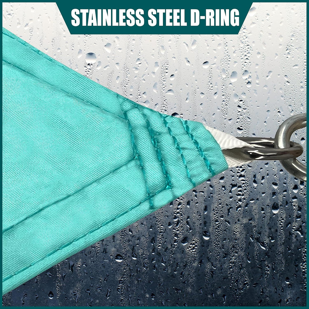 Royal Shade 12' x 16' Turquoise Rectangle Waterproof Sun Shade Sail Order to Make rsTADS14 Canopy Awning, UPF50+ 95% UV Blockage Water Resistant, Outdoor Backyard Patio Garden Carport (We Customize)