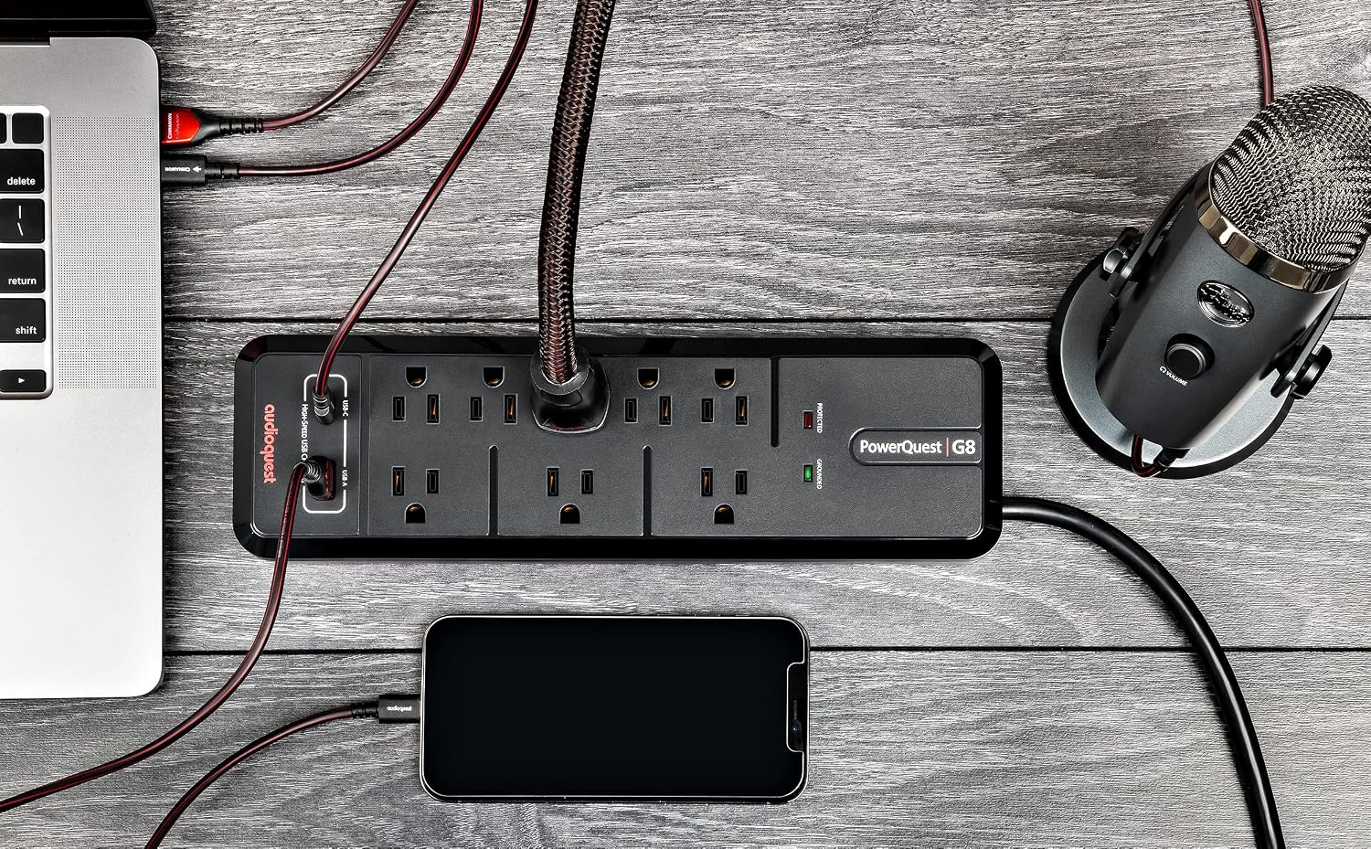 Samsung 85-Inch Class Neo QLED QN70F 4K Mini LED Smart TV NQ4 AI Gen2 Processor, Quantum Matrix Technology Slim Bundle with an AudioQuest G8 8-Outlet USB-A/USB-C AC Power Surge Protector (2025)