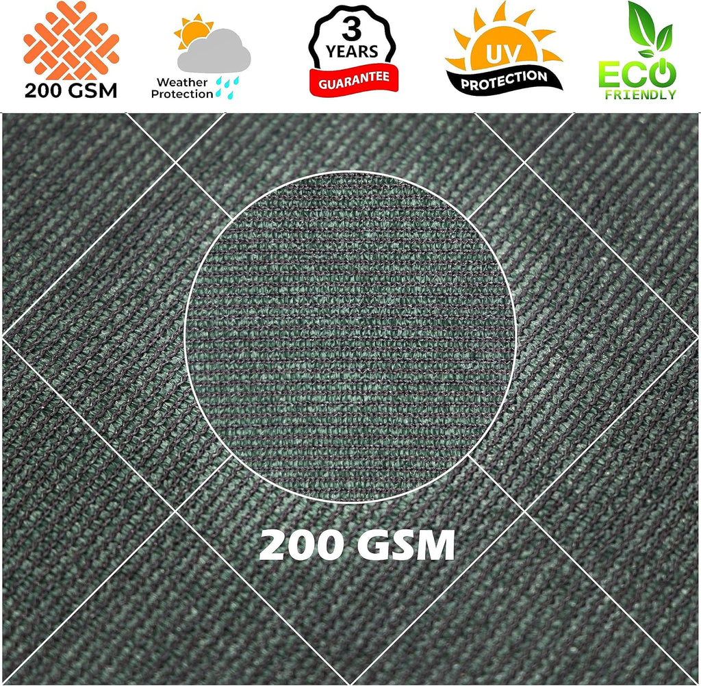 Royal Shade 12' x 19' x 22.5' Green Right Triangle Sun Shade Sail Order to Make RTAPT16, UPF50+ 95% UV Blockage, 200GSM Commercial Standard Heavy Duty, 3 Years Warranty (We Make Custom Size)