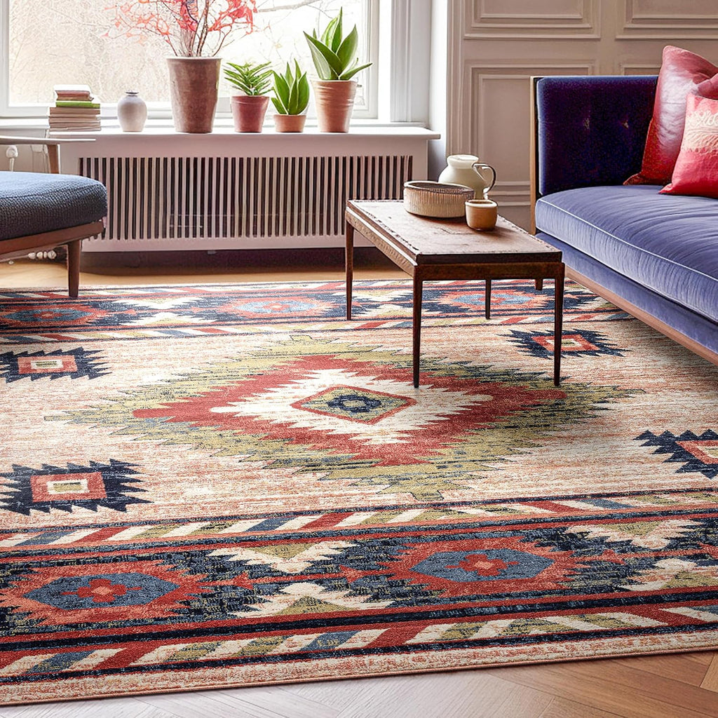 Well Woven Tulsa Lea Cream Traditional Southwestern Tribal 5x7 (5'3' x 7'3') Area Rug