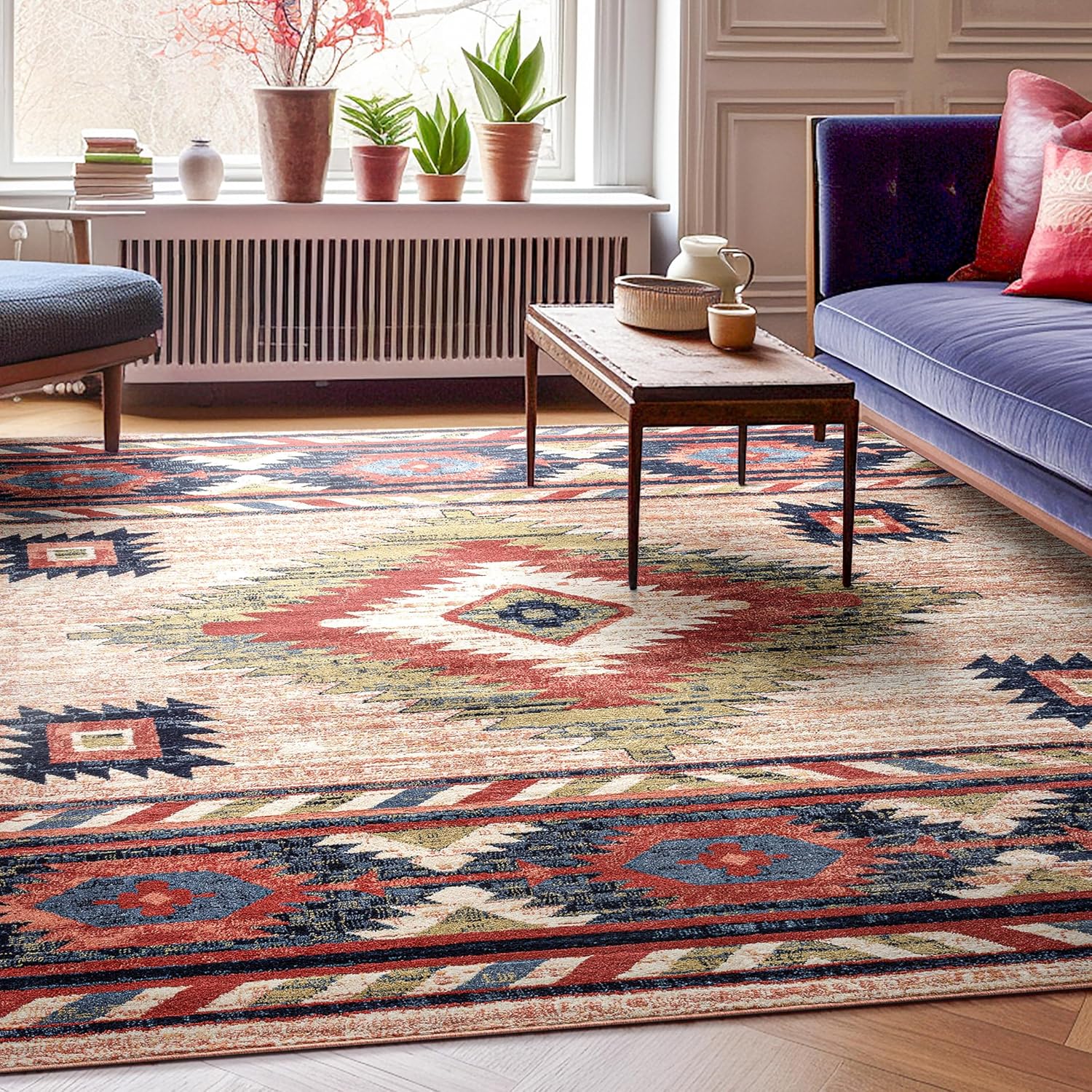Well Woven Tulsa Lea Cream Traditional Southwestern Tribal 5x7 (5'3' x 7'3') Area Rug