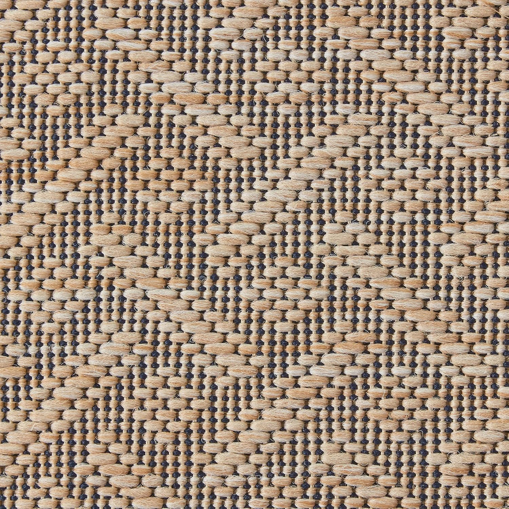 Gertmenian Indoor Outdoor Classic Flatweave Area Rug, Stain & UV Resistant Carpet, Deck, Patio, Poolside & Mudroom, 9x13 Ft Extra Large, Simple Border, Navy Blue, 21979