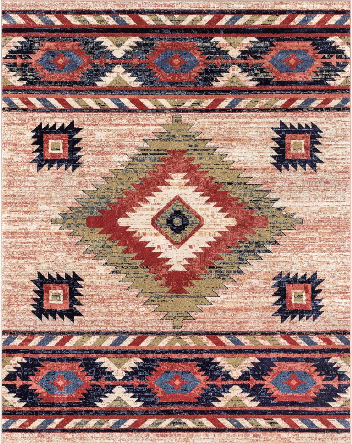 Well Woven Tulsa Lea Cream Traditional Southwestern Tribal 5x7 (5'3' x 7'3') Area Rug