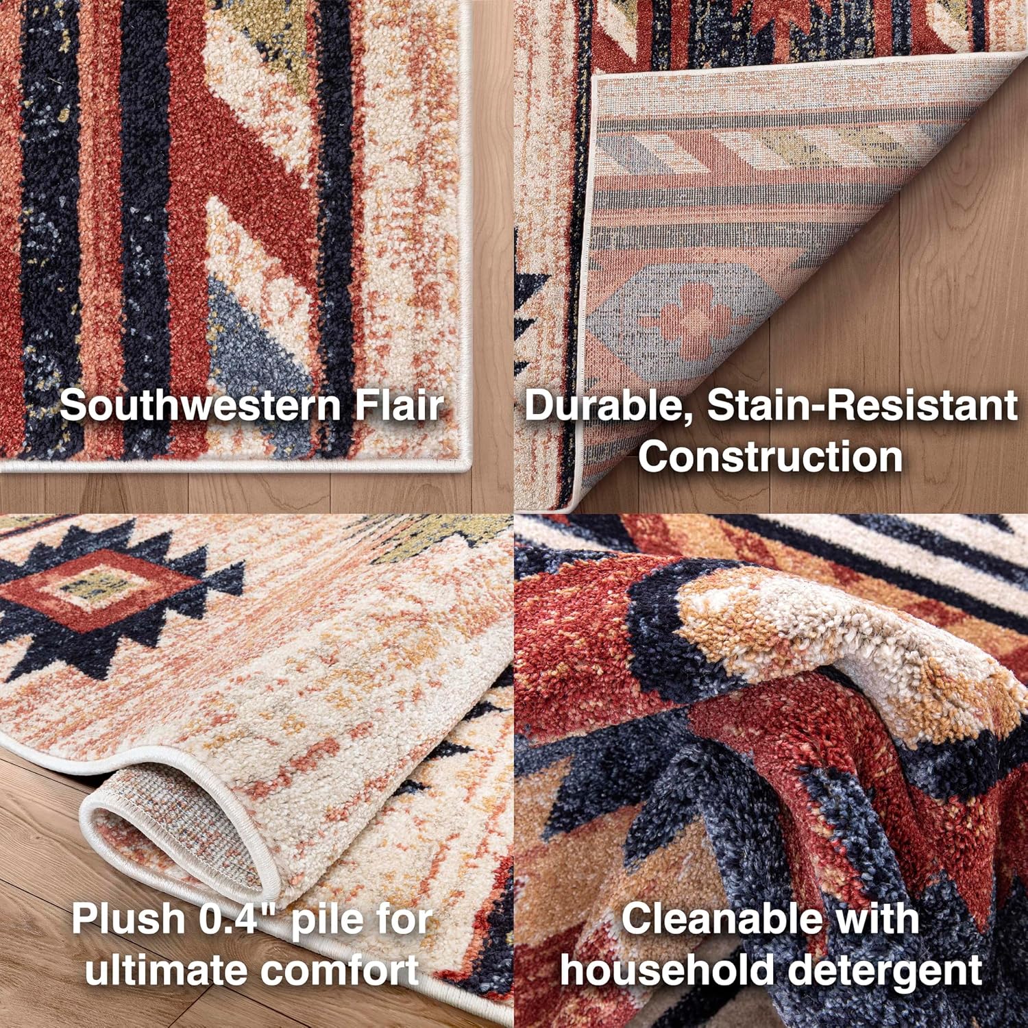 Well Woven Tulsa Lea Cream Traditional Southwestern Tribal 5x7 (5'3' x 7'3') Area Rug