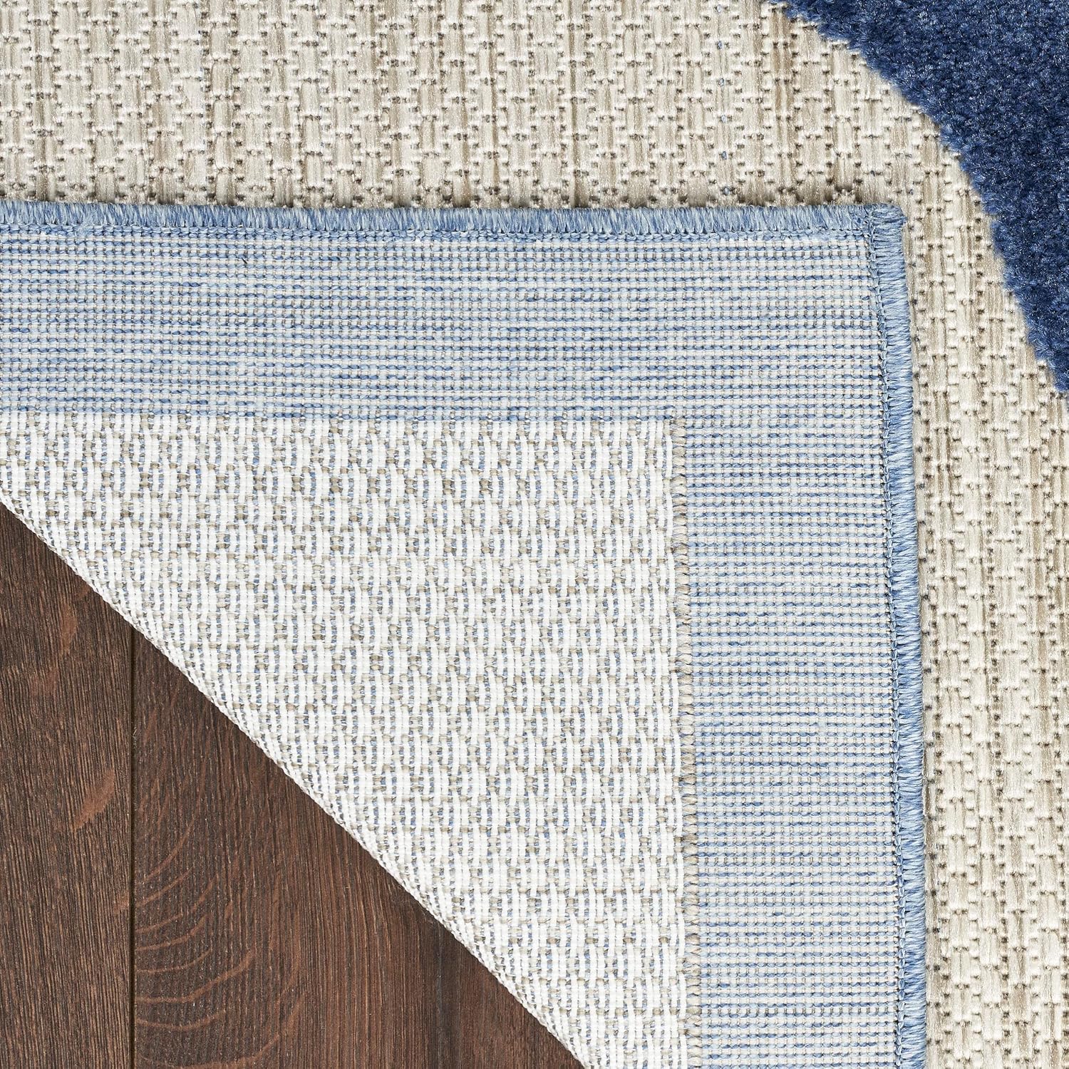 Nourison Home Aloha Blue Grey 2'3' x 12' Area Rug - Easy Clean, Non Shedding, Bed Room, Living Room, Dining Room, Kitchen (12' Runner)
